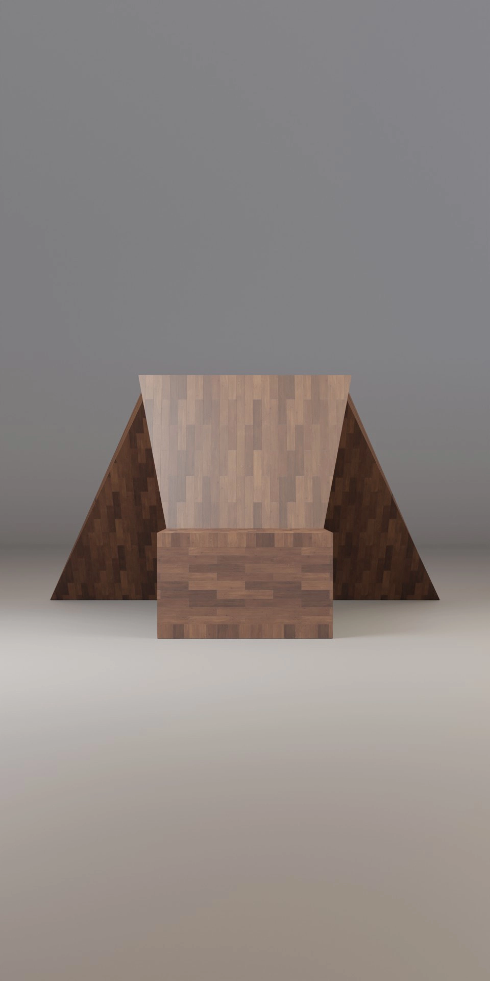 The Hero's Repose, cape chair, solid butt-jointed walnut, H 30 / 80 x D 50 / 142 x L 50 / 70 / 65 / 150 cm, thickness 4 cm